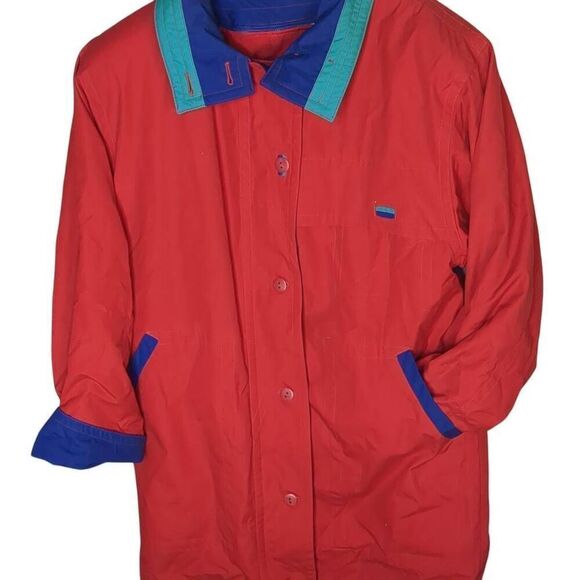 Vintage London Fog Colorblock 90s Y2K Convertible Coat AND Jacket Thinsulate Med - Picture 1 of 13
